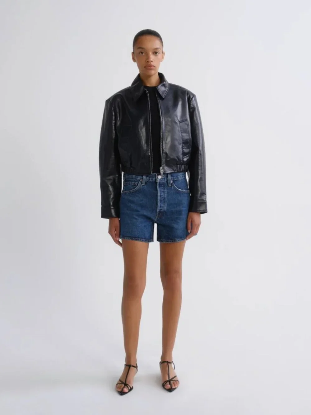 AGOLDE Parker Long Denim Shorts — Color: Enamour, Size 31